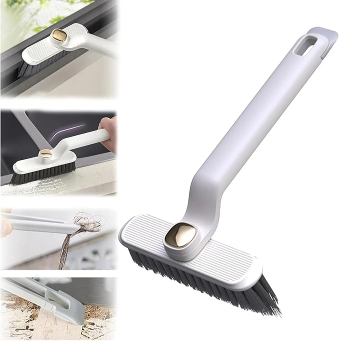 360° Rotating Crevice Cleaning Brush – Hard Bristle Deep Cleaning Tool