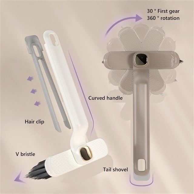 360° Rotating Crevice Cleaning Brush – Hard Bristle Deep Cleaning Tool
