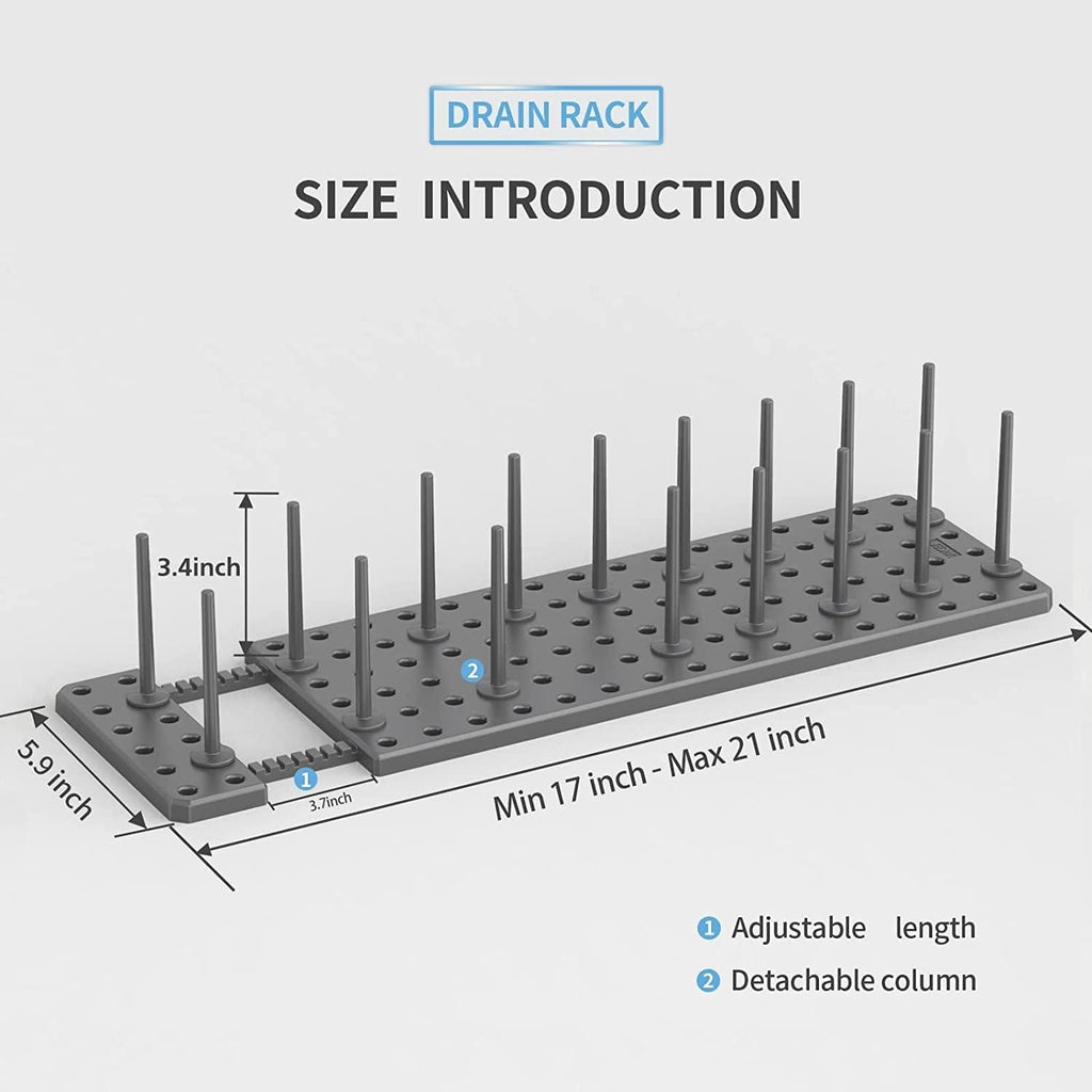 Adjustable Kitchen Drawer Organizer – Pegboard Storage Tray for Utensils & Essentials
