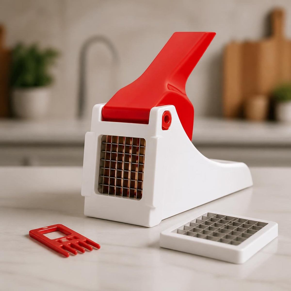 Heavy-Duty Manual Vegetable Chopper & Chipper | Multi-Function Kitchen Cutter