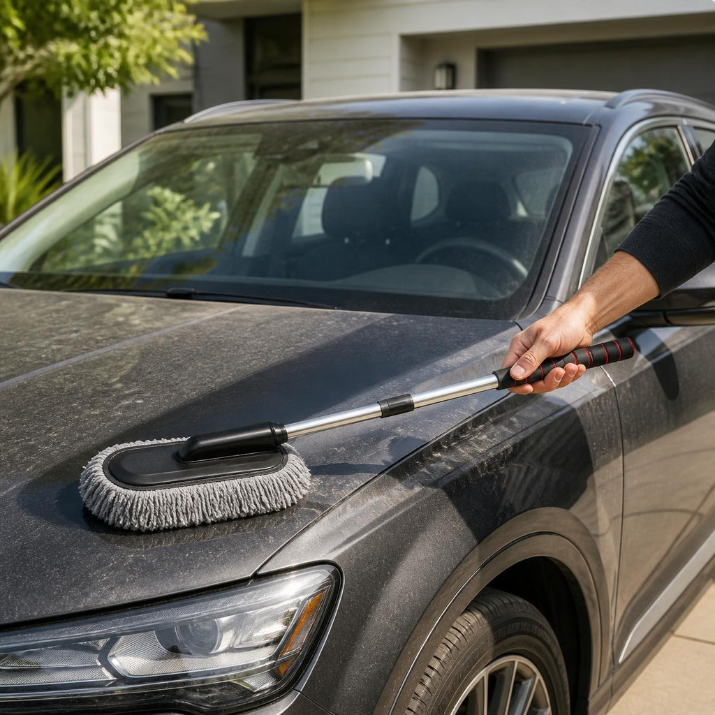 Microfiber Car Duster with Extendable Handle – Scratch-Safe Dust Cleaning Tool (Pack of 1)