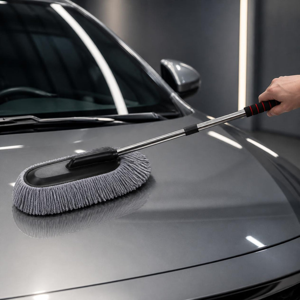 Microfiber Car Duster with Extendable Handle – Scratch-Safe Dust Cleaning Tool (Pack of 1)