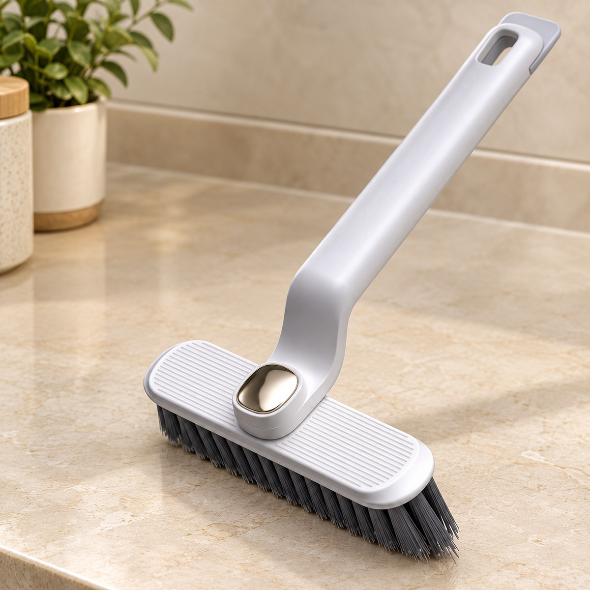 360° Rotating Crevice Cleaning Brush – Hard Bristle Deep Cleaning Tool