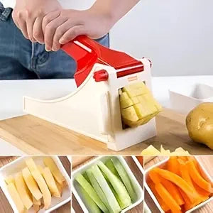 Heavy-Duty Manual Vegetable Chopper & Chipper | Multi-Function Kitchen Cutter